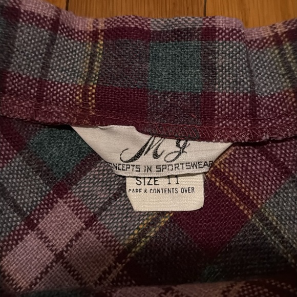Vintage MJ concepts in sportswear wool blend plaid skirt - Picture 2 of 5